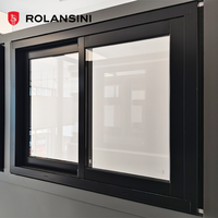 Ventanas Automáticas de Doble Vidrio de Aleación de Aluminio Rolansini, Diseño Francés, Apertura Horizontal, Acero Inoxidable, Insonorizadas para Viviendas