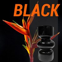Vase en verre géométrique moderne noir plante artificielle pot de fleur pour la maison bureau table de mariage en gros d'usine pour chambre moderne
