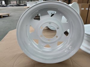 16x6 <span class=keywords><strong>remorque</strong></span>/bateau roue petit tracteur <span class=keywords><strong>remorque</strong></span> <span class=keywords><strong>jante</strong></span> en acier blanc - Product Image 5