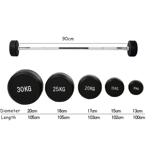 Barbell fixe en caoutchouc, <span class=keywords><strong>barre</strong></span> de <span class=keywords><strong>curl</strong></span> EZ de poids préchargée pour <span class=keywords><strong>la</strong></span> musculation et l'haltérophilie - Product Image 6