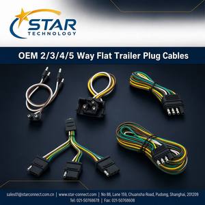 OEM 2/3/4/5 路扁平拖车线束套件、适配器、分线器和延长线套件，适用于房车、船、卡车牵引 - Product Image 1