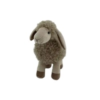 Peluche d'agneau blanc super douce et moelleuse, jouet en laine réaliste pour bébé, idéal pour apaiser et câliner, cadeau animal de la ferme