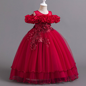 Princesa <span class=keywords><strong>de</strong></span> alta gama <span class=keywords><strong>para</strong></span> niñas, bodas, cumpleaños y actuaciones, falda descuidada, <span class=keywords><strong>ropa</strong></span> bonita <span class=keywords><strong>de</strong></span> flores, vestido <span class=keywords><strong>de</strong></span> niña <span class=keywords><strong>para</strong></span> <span class=keywords><strong>fiesta</strong></span> - Product Image 3