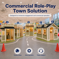 Módulos de Tienda Comercial para Centro de Entretenimiento Familiar con Ventana y Porche, Certificación CE, para Casa de Juegos Infantil Interior