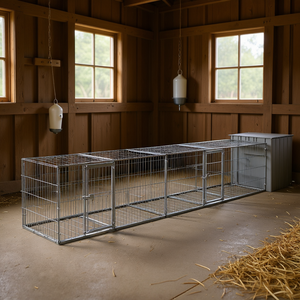 Jaula para pollos de acero galvanizado 354.3x35.8x39.4 en gris, jaulas para animales para avicultura - Product Image 2