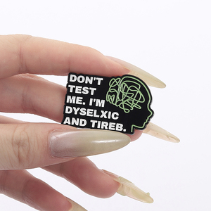 Sming Pins cuando la vida te da melones puedes ser Dysle esmalte Pin disléxico con Tice Nits broches insignia <span class=keywords><strong>de</strong></span> solapa - Product Image 2