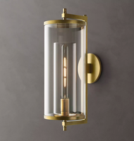 Applique murale pour chambre d'hôtel Villa en laiton avec LED à intensité variable Fonction de télécommande Utilisation en intérieur uniquement