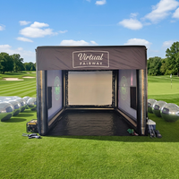 Enceinte de simulateur de golf gonflable de haute qualité pour entraînement en extérieur et en intérieur, avec écran de frappe