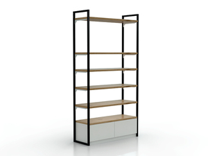 Estantería Elegante de Hierro y Madera Maciza para Supermercado, Estante Versátil de Alta Visibilidad para Pan y Frutas - Product Image 5