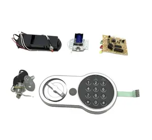 Fungsi Keypad sistem penguncian Solenoid kunci elektronik aman dengan kunci utama untuk keamanan kantor, rumah aman, nilai aman