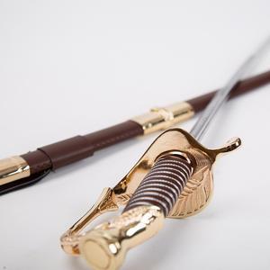 Épée de cérémonie royale en métal, couverture rigide, plaquée or, gravée, cérémonie de levée du drapeau, épée de style européen, épée occidentale - Product Image 2