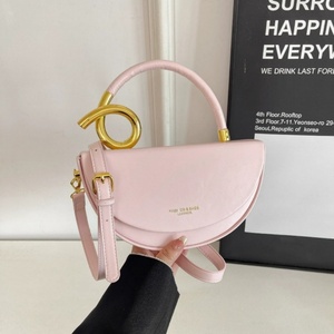 High Quality PU Leather Ladies Handbag Small Tote Bag Durable Nylon Open Diamond Logo Featuring Two Women Girls Design - Product Image 6