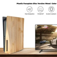 Neue Holz farbe Disc Edition Face Plates Cover Skin Case für Playstation 5 Console ABS Shell Ersatz Face plate für PS5