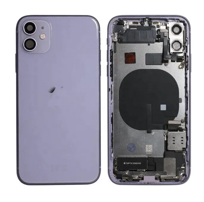 Casing Kompatibel untuk Casing Belakang iPhone 11 dengan Baki Sim Lensa Kamera dan Tombol Volume