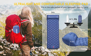 Almohadilla de dormir inflable ultraligera de una sola prensa, impermeable, de alta calidad, ligera, de nailon, de TPU Material, plegable, para acampar y hacer senderismo - Product Image 5