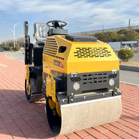 Rouleau compresseur vibrant de 1 tonne, mini-rouleau compresseur de haute qualité de 1 tonne, moteur EPA Euro 5, prix d'usine