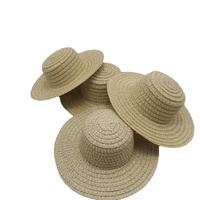 Produit transfrontalier très demandé : Chapeau pour chien de style, en herbe naturelle rayée et imprimée en sérigraphie, jouet poupée bébé tissé à la main pour animaux de compagnie