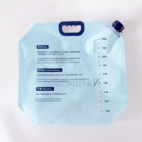 Pochette personnalisée grande capacité sac à eau 5L 10L 15L 20L pochette extérieure portable avec bec verseur de liquide sac à eau potable pliable en plastique