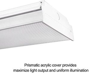 Plafonnier LED linéaire 4FT encastré, corps en aluminium, blanc froid 5000K, éclairage pour bureau et garage - Product Image 3