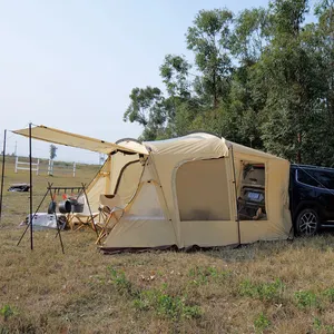 定制尺寸标志汽车尾部后帐篷3-4人便携式道路旅行SUV汽车行李箱安装加长野营后帐篷