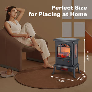 מותאם אישית בודד תנור 3 צדדי 1500w נייד זכוכית חדר דוד אח חשמלי תנור - Product Image 6