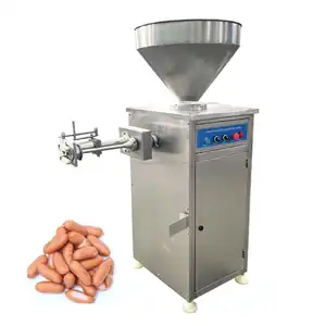 Ticari bratwurst sosis vakum doldurma makinesi endüstriyel sığır sosis et vakum lavman büküm makinesi