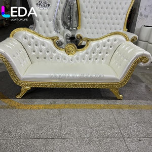 Sofá tipo trono real para eventos y fiestas, suministros de mobiliario para bodas, precio de fábrica LEDA. - Product Image 2