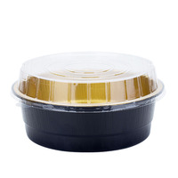 Plats de cuisson ronds robustes en aluminium jetables, résistants au four, 1130 ml, pour restaurants, emballage alimentaire et plats à emporter