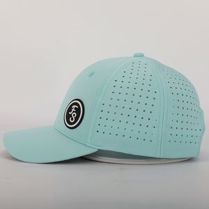 Gorra de Béisbol Deportiva Personalizada de PVC con Logotipo Cortado con Láser, Perforada, de Secado Rápido, Transpirable y Resistente al Agua - Product Image 3