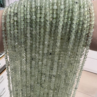 Perles en vrac de pierre précieuse naturelle préhnite facettée de 2 mm, 3 mm, 4 mm pour la fabrication de bijoux - Vente en gros
