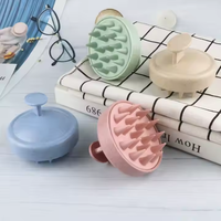 Brosse de massage ionique pour cuir chevelu en paille de blé avec picots pour le gommage du cuir chevelu et la croissance des cheveux