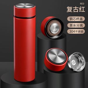 ขวดน้ำสแตนเลสสุญญากาศ ปราศจากสาร BPA  แบบเก็บความร้อน-เย็น  ขวดน้ำทรงตรง  พร้อมที่กรองชา  ขั้นต่ำในการสั่งซื้อน้อย - Product Image 2