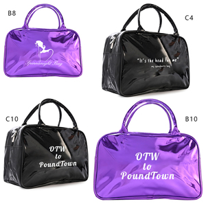 MOQ 10 LOGOTIPO PERSONALIZADO Bolsos <span class=keywords><strong>de</strong></span> mano tipo duffel <span class=keywords><strong>de</strong></span> cuero para viaje, noche y maquillaje, con diseño <span class=keywords><strong>de</strong></span> enlace discreto, estilo boutique - Product Image 1