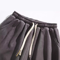 Short décontracté tendance pour hommes 280g daim nouvel été taille moyenne pantalon ample avec cordon de serrage couleur unie tricoté tissu worested