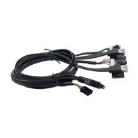 Boîtier PC double USB avant 3.0 câble monté sur panneau carte mère PCB Circuit imprimé entrée audio sortie fil d'extension