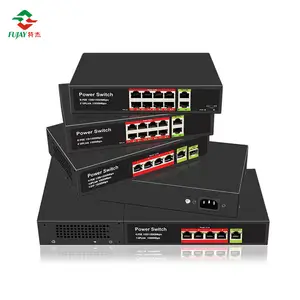 Poe interruptor ethernet, porta ethernet 4ch 8ch 16ch 24ch 10/100/1000 base-t gigabit switch ac fonte de alimentação interruptor poe