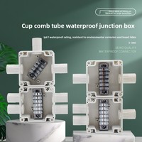 Boîtier de jonction étanche en plastique type F, à trois voies, pour bornes de 20 mm, raccords de conduit 4/6 mm, distribution industrielle extérieure