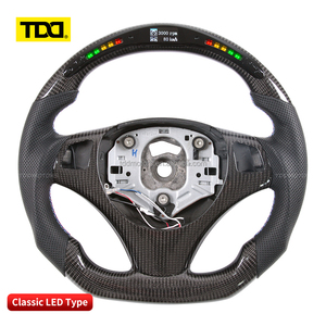 Volant sport en carbone TDD LED pour BMW E90 E91 E92 E93 M3 E82 E88 E87, volant personnalisé en fibre de carbone véritable - Product Image 3
