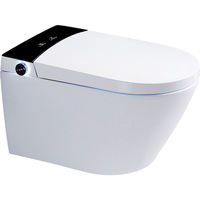 Cuvette de toilette électrique intelligente en céramique murale de haute qualité, une pièce, salle de bain automatique, suspension murale, toilettes intelligentes