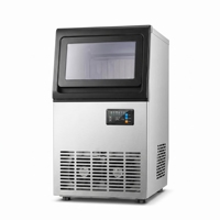 Machine à glaçons commerciale en acier inoxydable, capacité de 25 kg, machine à glaçons de comptoir