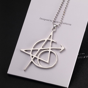 Collar con colgante de aleación de los Seis Ancianos de los Vengadores (Iron Man, Capitán América, <span class=keywords><strong>Viuda</strong></span> Negra, Thor, Hawkeye) con diseño de tatuaje y cadena de cuentas - Venta al por mayor de moda - Product Image 6