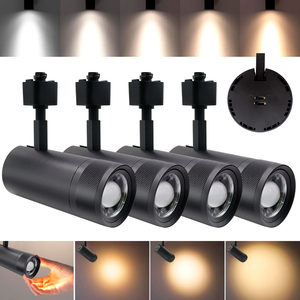 ETL cấp giấy chứng nhận Zoomable 10 Wát 20 Wát 30 wát <span class=keywords><strong>LED</strong></span> ánh sáng theo dõi 3 dây hệ thống Focus <span class=keywords><strong>Led</strong></span> <span class=keywords><strong>COB</strong></span> ánh sáng theo dõi cho Bảo tàng triển lãm Bộ sưu tập - Product Image 2