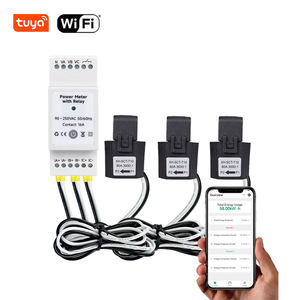 Tuya meteran energi pintar, <span class=keywords><strong>3</strong></span> tahap pengukur daya, pengukur energi fase tunggal, Monitor energi pintar, meteran penjepit Monitor energi Waktu Nyata - Product Image 1