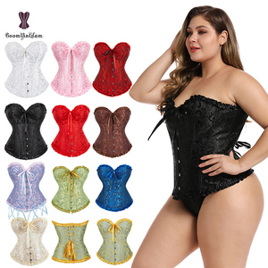 11 Couleurs Disponibles, 12 Baleines en Acier et Baleines Élastiques, Bustier Serre-Taille Corset Victorien Amincissant pour Femme, Corsets Ann Cherry - Product Image 1