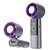 Ventilateur portable mini rechargeable XKC 2026 199 vitesses 3600mAh USB compatible voiture, moteur sans balais, pliable, refroidissement par glace, certifié CE