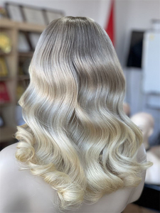 Pelucas de Cabello Virgen de Lujo con Encaje Frontal Transparente HD, Pequeñas, Sin Pegamento, con Ondas Sueltas, Personalizables, con Raíz Negra - Product Image 6