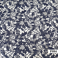 Conceptions de luxe personnalisées multicolore soluble dans l'eau sur tissu 100% polyester broderie Guipure dentelle tissu pour vêtements