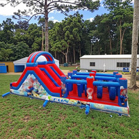 Nouvelle conception Château gonflable Mario Bros pour tout-petits, combo château de saut gonflable en PVC 0,55 mm certifié CE, en solde, pour enfants IFUN