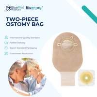 BLUENJOY Consommables médicaux Sac de stomie en deux pièces avec filtre Sac de stomie en tissu non tissé en deux pièces Barrière hydrocolliode