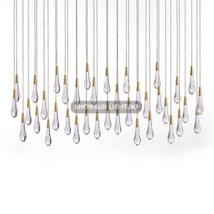 Lampadario a Goccia di Alta Qualità per Tavolo da Pranzo Rettangolare, Lampada a Sospensione Moderna di Lusso - Product Image 6